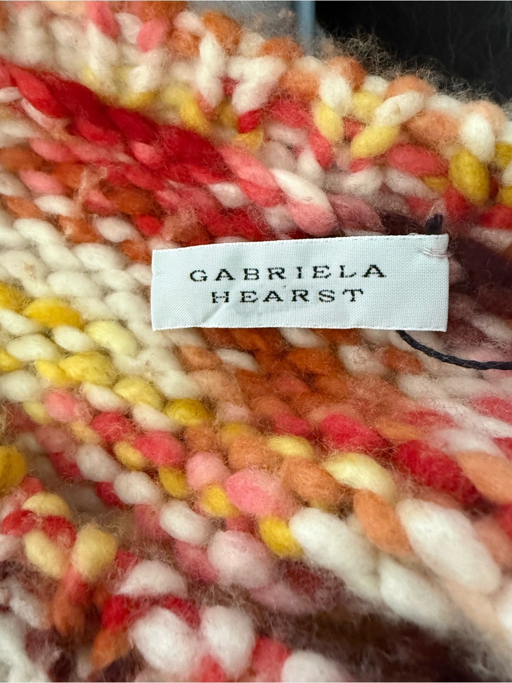 Gabriela Hearst Cashmere Multicolor Knit Sweater in Cream, Red, Yellow, Brown - Picture 10 of 14